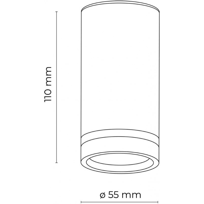 Lampa spot tuba Jet 5,5cm biała TK Lighting