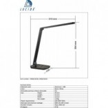 Lampa biurkowa minimalistyczna Vario Led Czarna marki Lucide