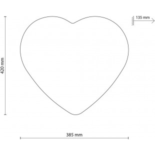 Plafon dziecięcy w kształcie serca Heart 38,5x42cm szary TK Lighting