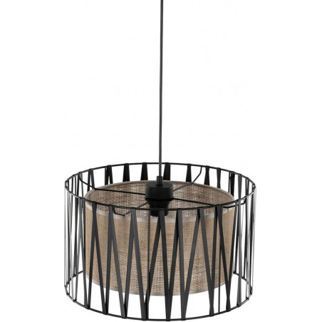 Lampa wisząca z abażurem Harmony Nature 30cm brązowy / czarny TK Lighting