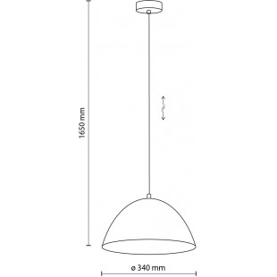 Lampa wisząca metalowa Faro 34cm miętowa TK Lighting