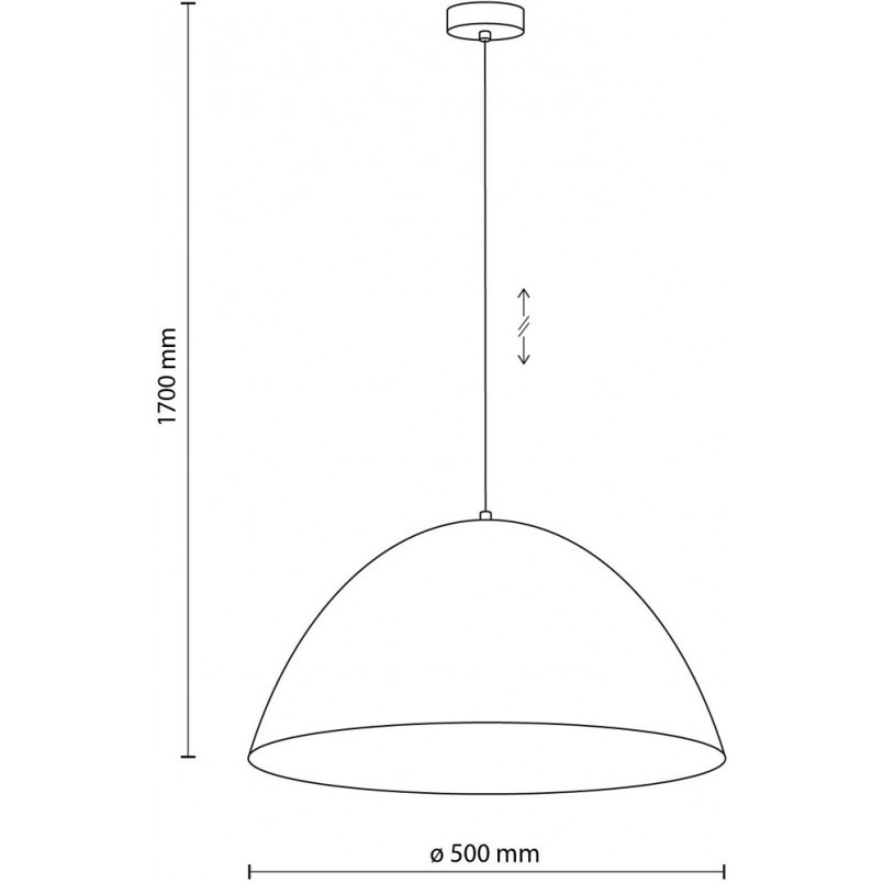 Lampa wisząca metalowa Faro 50cm miętowa TK Lighting