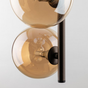 Lampa wisząca 3 szklane kule Estera Brown 23cm bursztynowy / brąz TK Lighting