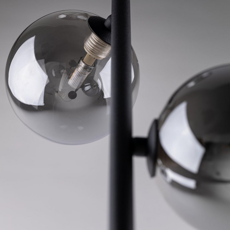 Lampa wisząca 3 szklane kule Estera 23cm grafit / czarny TK Lighting
