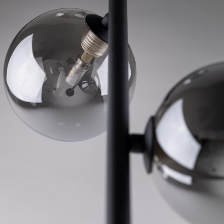 Lampa podłogowa 3 szklane kule Estera grafit / czarny TK Lighting