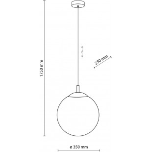 Lampa wisząca szklana kula Esme 35cm biała TK Lighting