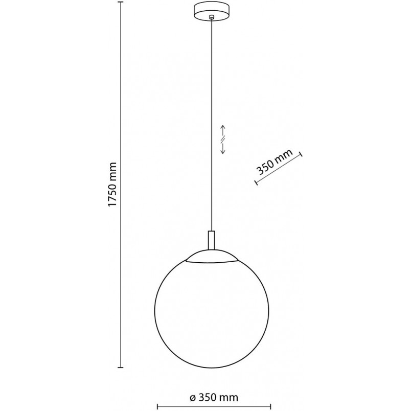 Lampa wisząca szklana kula Esme 35cm biała TK Lighting