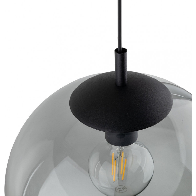 Lampa wisząca szklana kula Esme 35cm grafitowa TK Lighting
