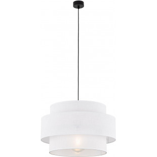 Lampa wisząca z abażurem Calisto White 50cm biały / czarny TK Lighting