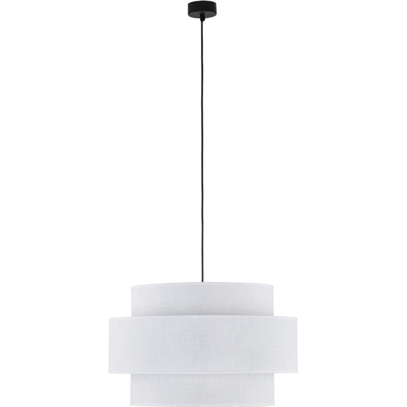 Lampa wisząca z abażurem Calisto White 50cm biały / czarny Lighting