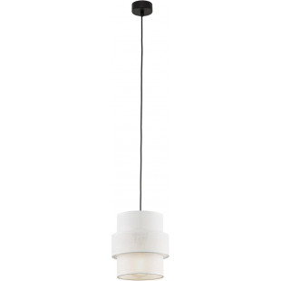 Lampa wisząca z abażurem Calisto White 20cm biały / czarny TK Lighting