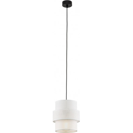Lampa wisząca z abażurem Calisto White 20cm biały / czarny Lighting