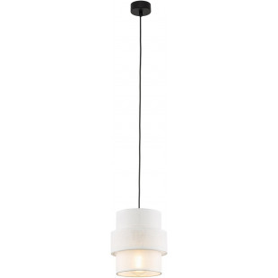 Lampa wisząca z abażurem Calisto White 20cm biały / czarny TK Lighting