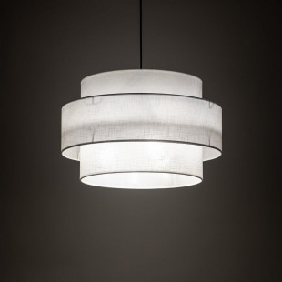 Lampa wisząca z abażurem Calisto White III 50cm biały / czarny Lighting