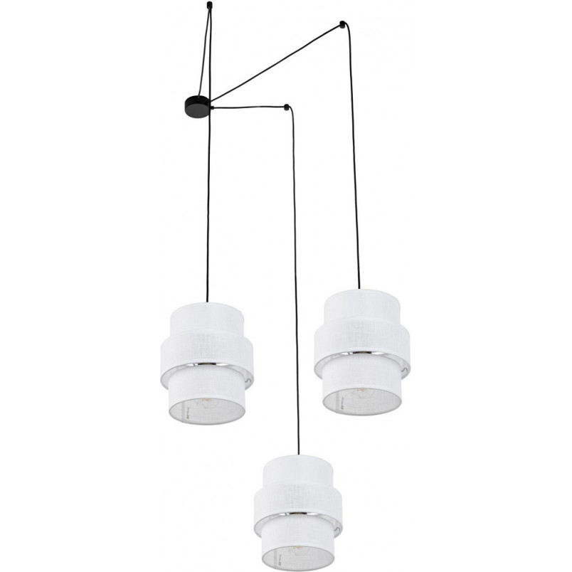 Lampa pająk Calisto White III 150cm biały / czarny Lighting