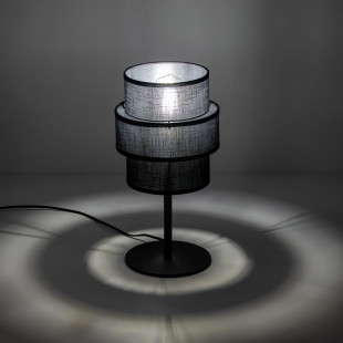 Lamp stołowa z abażurem Calisto Black czarna TK Lighting