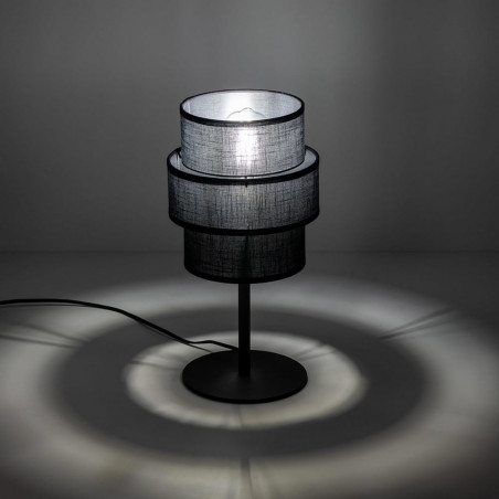 Lamp stołowa z abażurem Calisto Black czarna Lighting