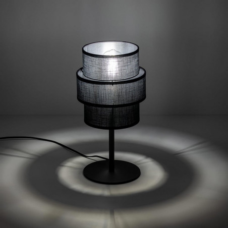 Lamp stołowa z abażurem Calisto Black czarna TK Lighting