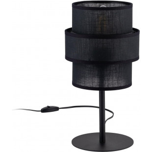 Lamp stołowa z abażurem Calisto Black czarna TK Lighting