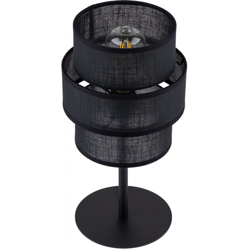 Lamp stołowa z abażurem Calisto Black czarna TK Lighting