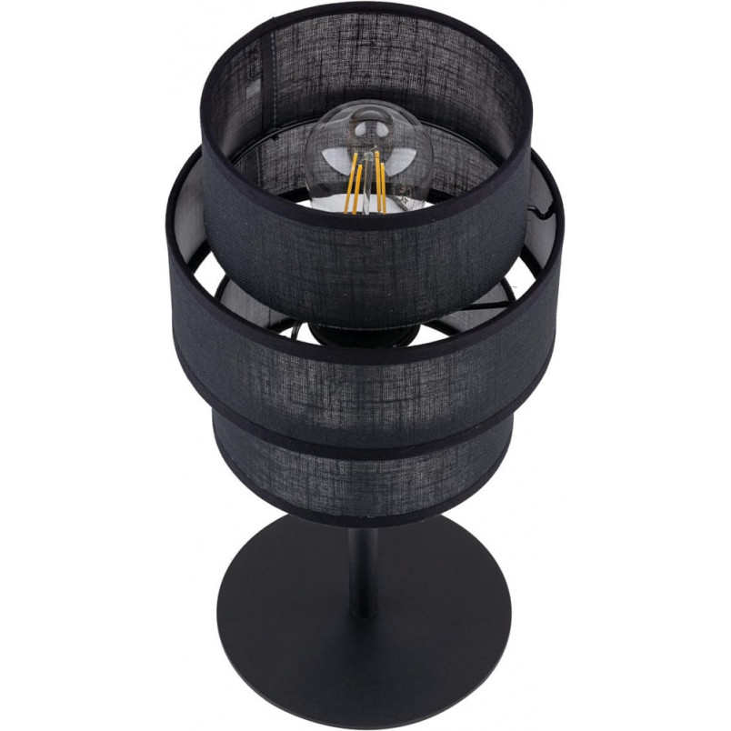 Lamp stołowa z abażurem Calisto Black czarna TK Lighting