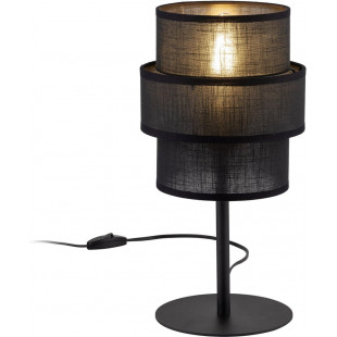 Lamp stołowa z abażurem Calisto Black czarna Lighting