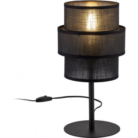 Lamp stołowa z abażurem Calisto Black czarna TK Lighting
