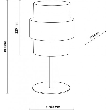 Lamp stołowa z abażurem Calisto Black czarna TK Lighting