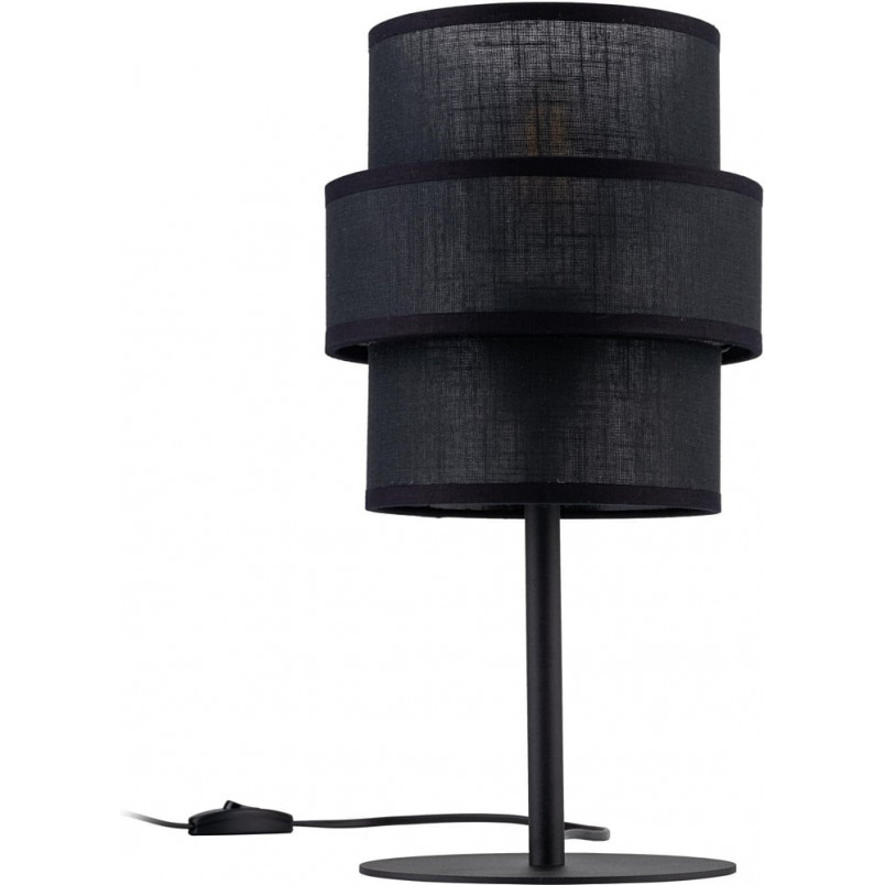 Lamp stołowa z abażurem Calisto Black czarna TK Lighting
