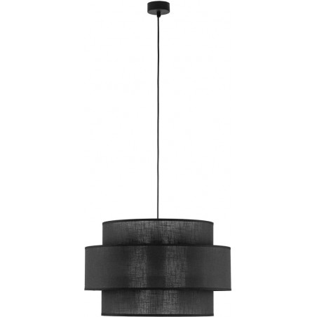 Lamp wisząca z abażurem Calisto Black III 50cm czarna Lighting