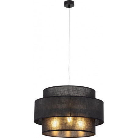 Lamp wisząca z abażurem Calisto Black III 50cm czarna Lighting