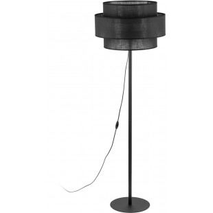 Lamp podłogowa z abażurem Calisto Black 159cm czarna Lighting