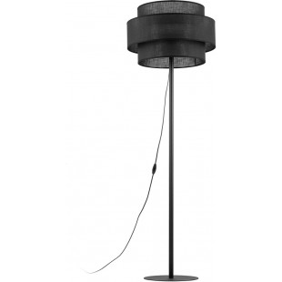 Lamp podłogowa z abażurem Calisto Black 159cm czarna TK Lighting