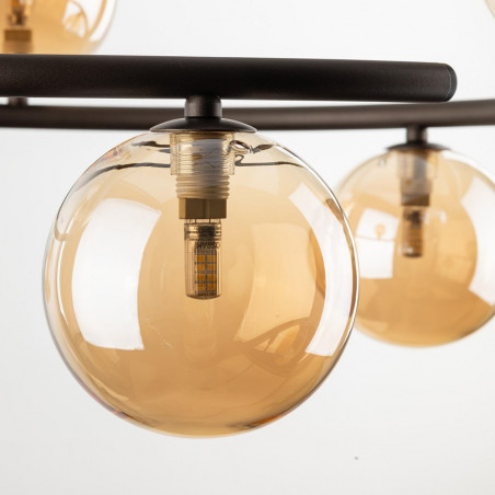 Lampa wisząca okrągła szklane kule Anabelle VI 62cm bursztynowy / brąz TK Lighting