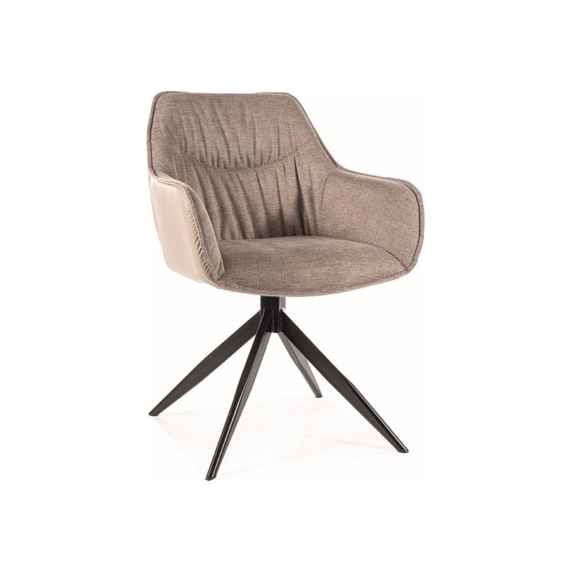 Krzesło fotelowe obrotowe Sempre beżowy / czarny mat Signal