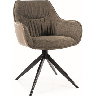 Krzesło fotelowe obrotowe Sempre oliwkowy / czarny mat Signal