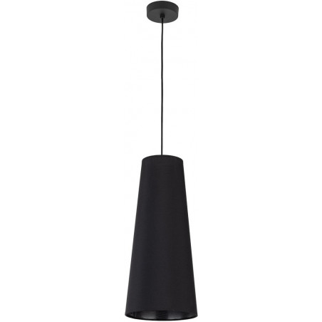 Lampa wisząca stożek z abażurem Zing 20cm czarna TK Lighting