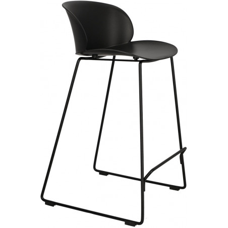 Krzesło barowe z tworzywa Vivia 66cm czarne Intesi