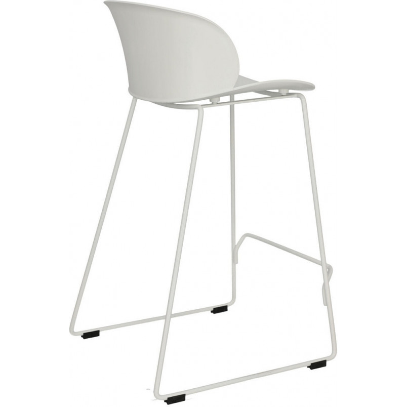 Krzesło barowe z tworzywa Vivia 66cm białe Intesi