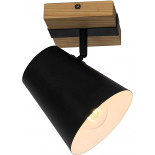 Reflektor sufitowy loft Elti drewno / czarny Zumaline