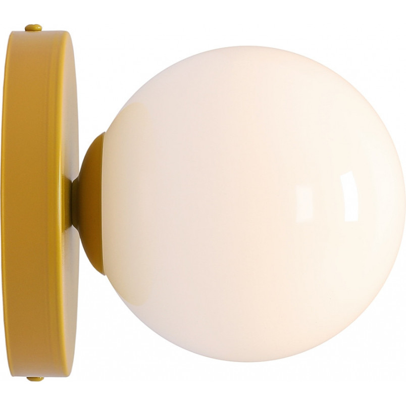 Kinkiet szklana kula Ball Colours II S 14cm biały / musztardowy Aldex