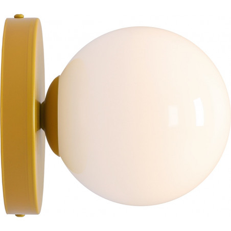 Kinkiet szklana kula Ball Colours II S 14cm biały / musztardowy Aldex