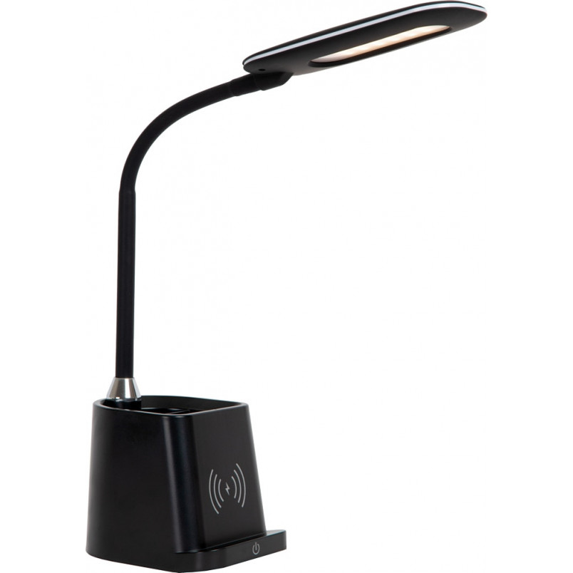 Lampa na biurko z ładowarką indukcyjną Penny LED 3000K czarna Lucide