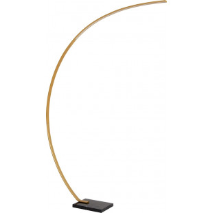 Lampa łukowa Curve LED złoto-mosiężny / marmur do salonu, sypialni czy gabinetu