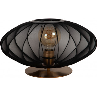 Lampa stołowa z abażurem Corina 40cm czarny / matowe złoto Lucide