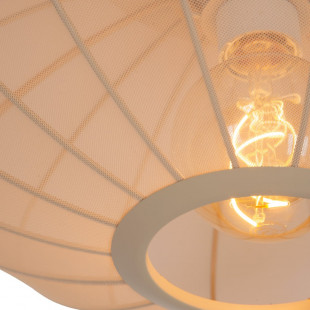 Lampa wisząca z abażurem japandi Corina 50cm kremowa Lucide