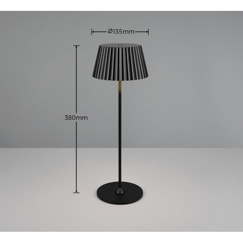 Lampa zewnętrzna na stolik Suarez LED czarny matowy Reality