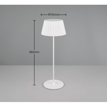Lampa zewnętrzna na stolik Suarez LED biały matowy Reality