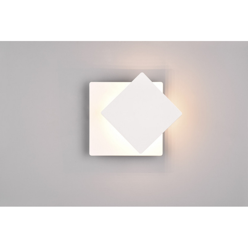 Kinkiet kwadratowy dekoracyjny Mio LED 18x18cm biały mat Trio