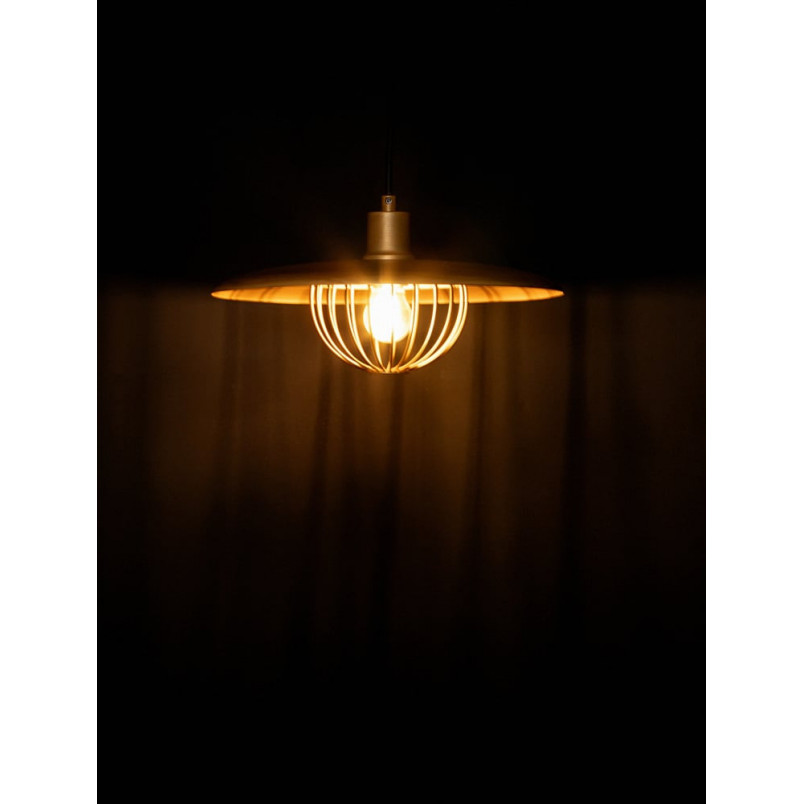 Lampa wisząca loft Ted 33cm złoty mosiądz